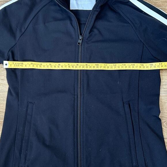 ATHLETA Circa Track Jacket Black w White Striped Sleeve Wmn Sz Small Streetwear - Picture 9 of 12